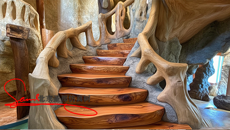 貴州家居水泥仿木樓梯 不管從哪個(gè)方向走進(jìn)都會(huì)發(fā)現(xiàn)驚喜