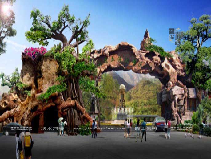 仿真樹(shù)大門