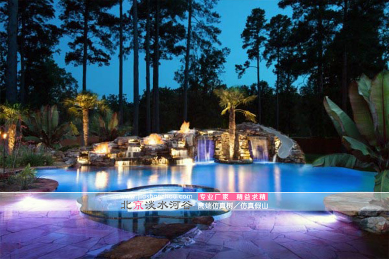 庭院假山流水景觀.jpg 庭院假山流水景觀