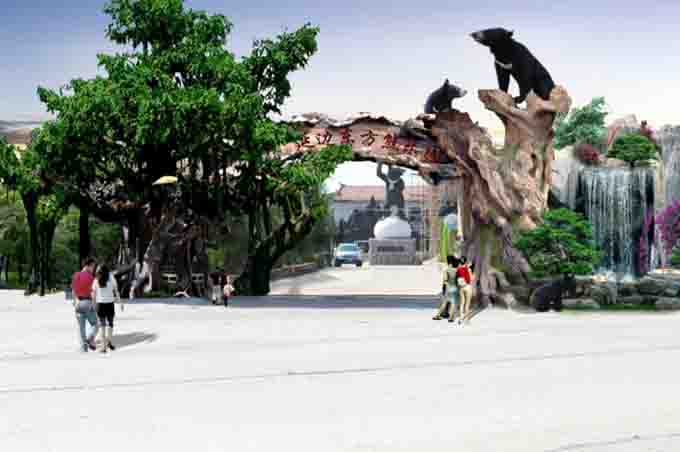 仿真樹(shù)大門