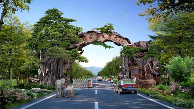 仿真樹(shù)大門