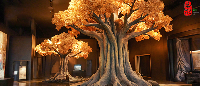 卡通仿真樹(shù)包柱子