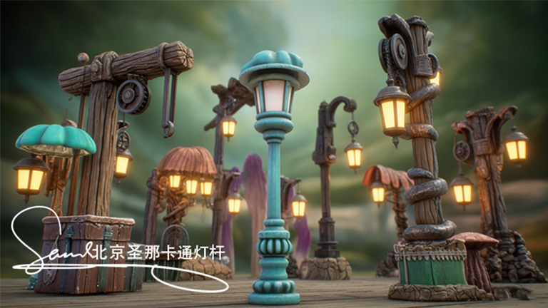 卡通燈桿