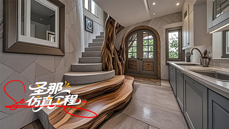 水泥仿木樓梯.jpg 水泥仿木樓梯